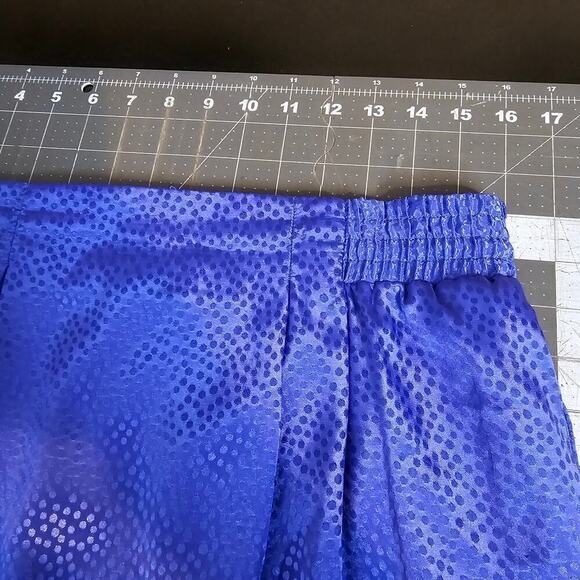 Vintage Andrea Gayle Pencil Skirt Womens Size 8 Blue Shimmer 80s Glam Rock - Picture 7 of 8